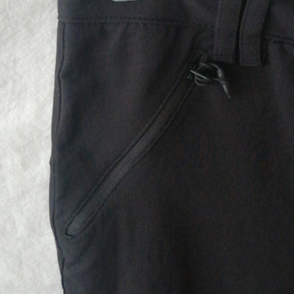 BLACK SLIM CUT ZIPPER POCKETED PANTS - Picture 3 of 7